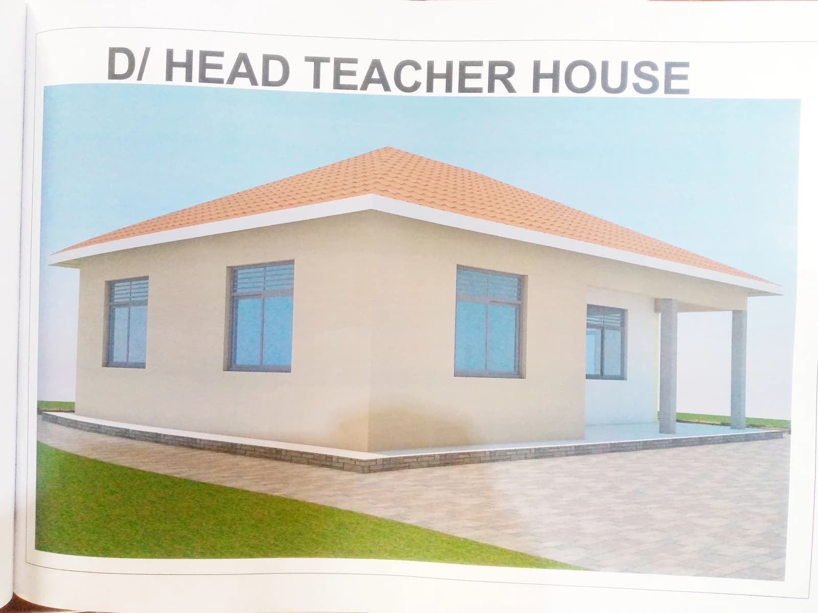 Master plan render labelled D slash Head Teacher House.