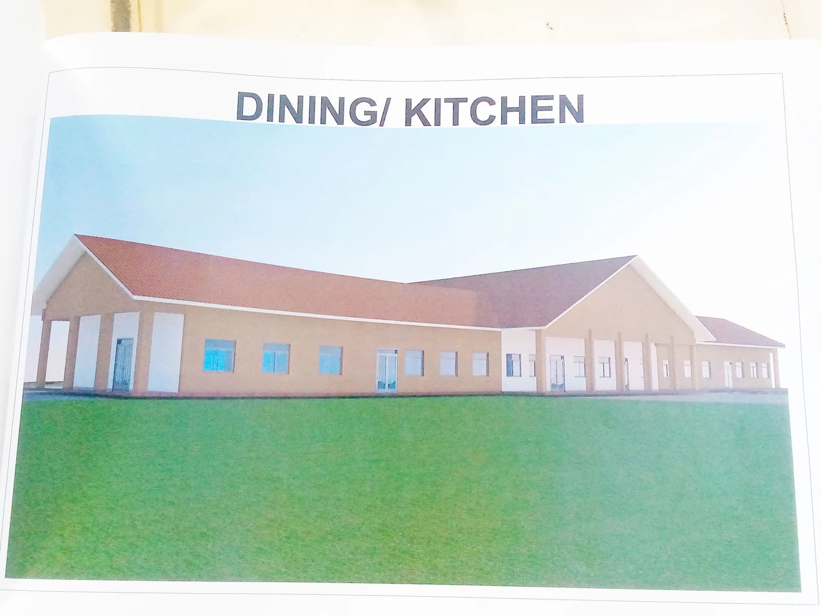 Master plan render labelled Dining Kitchen.