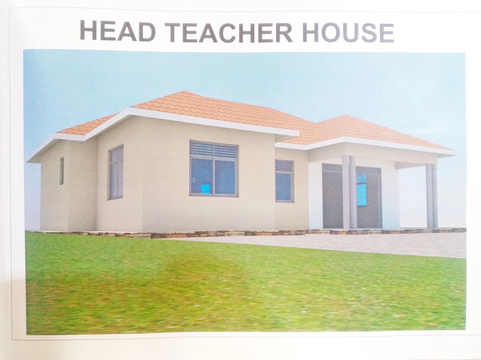 Master plan render labelled Head Teacher House.